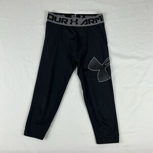 Under Armour Youth Small‎ Black Compression Leggings Heat Gear